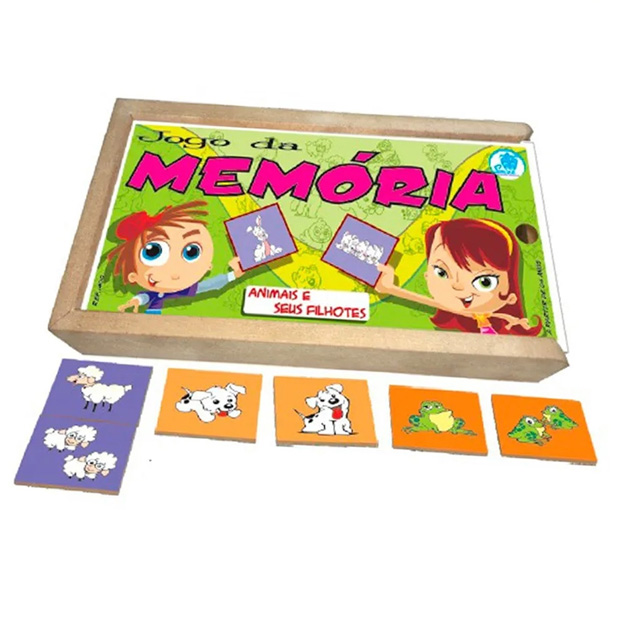 JOGO DA MEMÓRIA ANIMAIS E SEUS FILHOTES (SQ)