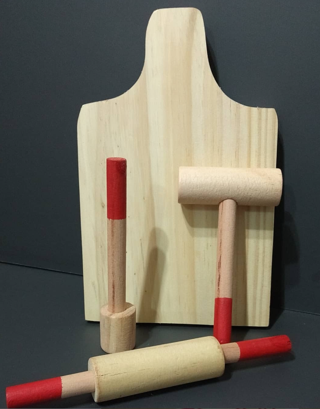 Jogo De Cozinha  - Tábua C/ Rolinho (Sx)